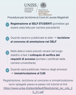 Infografica per l'immatricolazione
